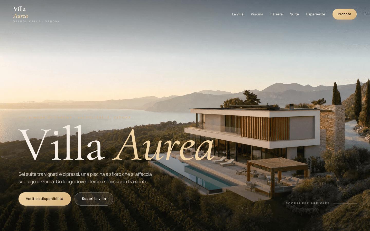 Anteprima del sito Villa Aurea