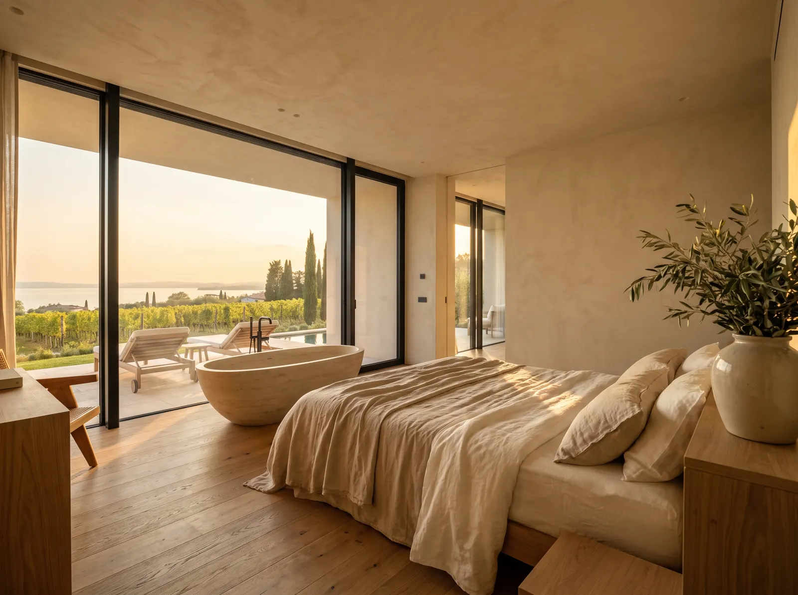 Suite con vetrata sul lago